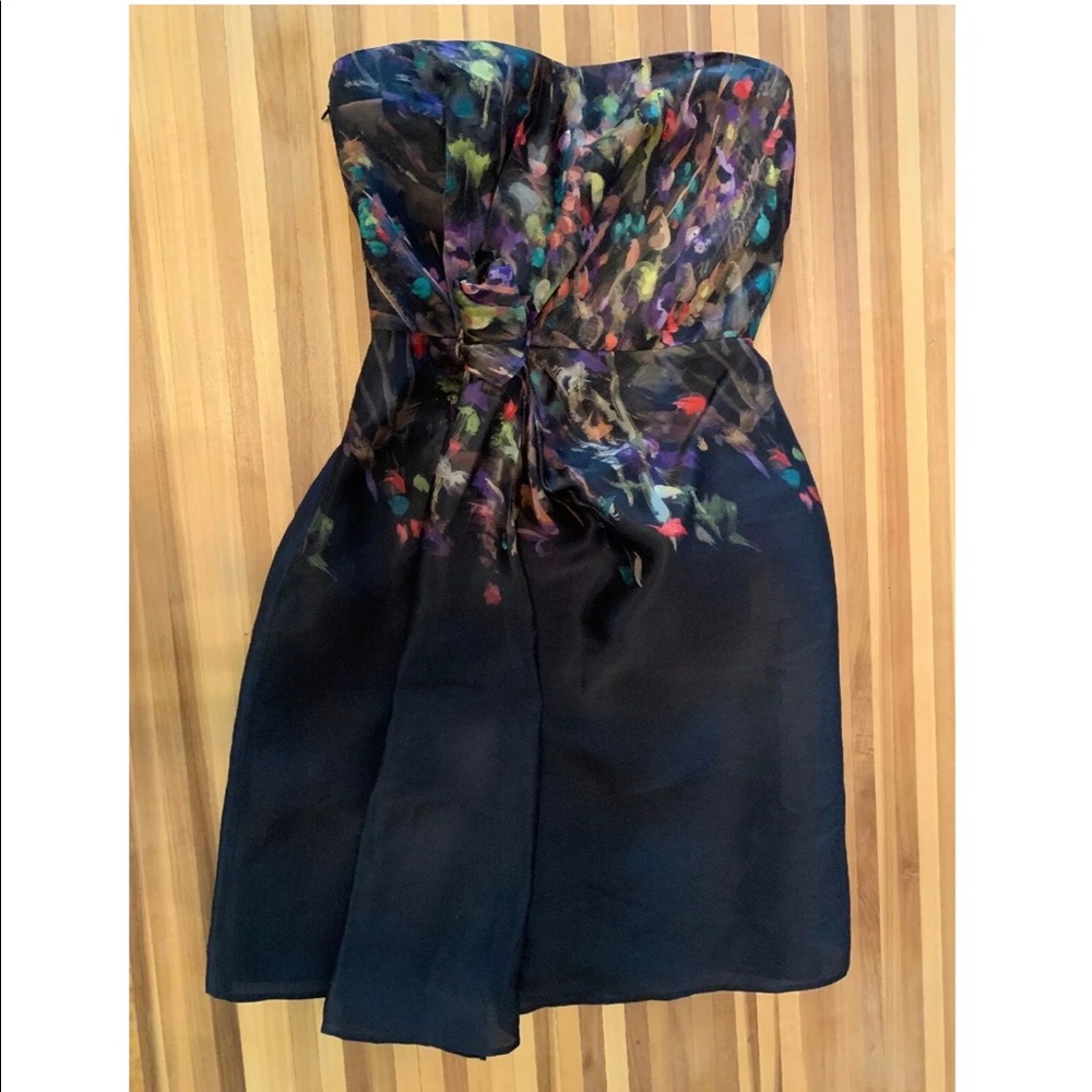 JCrew 769 Collection Silk 0 Black Floral Dress